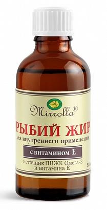 Рыбий жир с витамином Е «Мирролла»