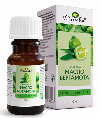 Масло эфирное Бергамот Мирролла 10мл