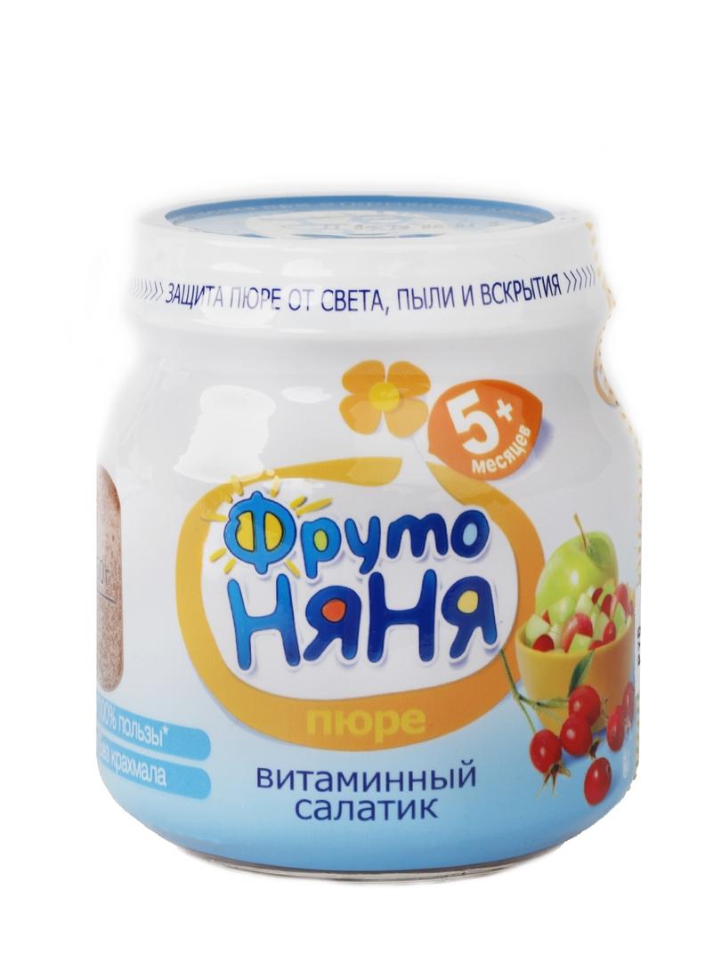 Фруто Няня Пюре Витаминный салатик (яблоко-шиповник-клюква-витамин С)