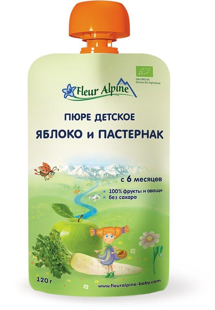 Fleur Alpine ORGANIC (ФА) Пюре детское ЯБЛОКО и ПАСТЕРНАК 120 г (6+)