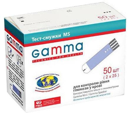 Тест-полоска к глюкометру Gamma MS №50