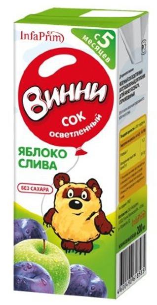 ВИННИ Сок яблоко-слива осветленный