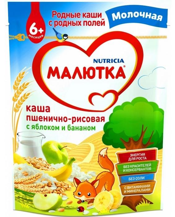 МАЛЮТКА Каша пшенично-рисовая яблоко-банан