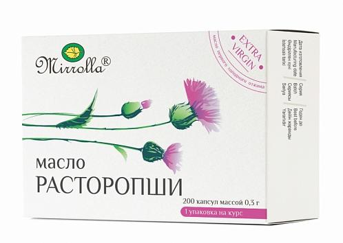 Масло расторопши капс. 300мг N200 (Р) Мирролла (ПТ)