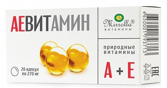 АЕВИТамин «Мирролла» капс. 200 мг: 20 шт.