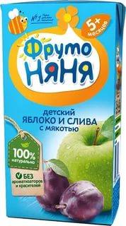 Фруто Няня Нектар из яблок и слив с мякотью