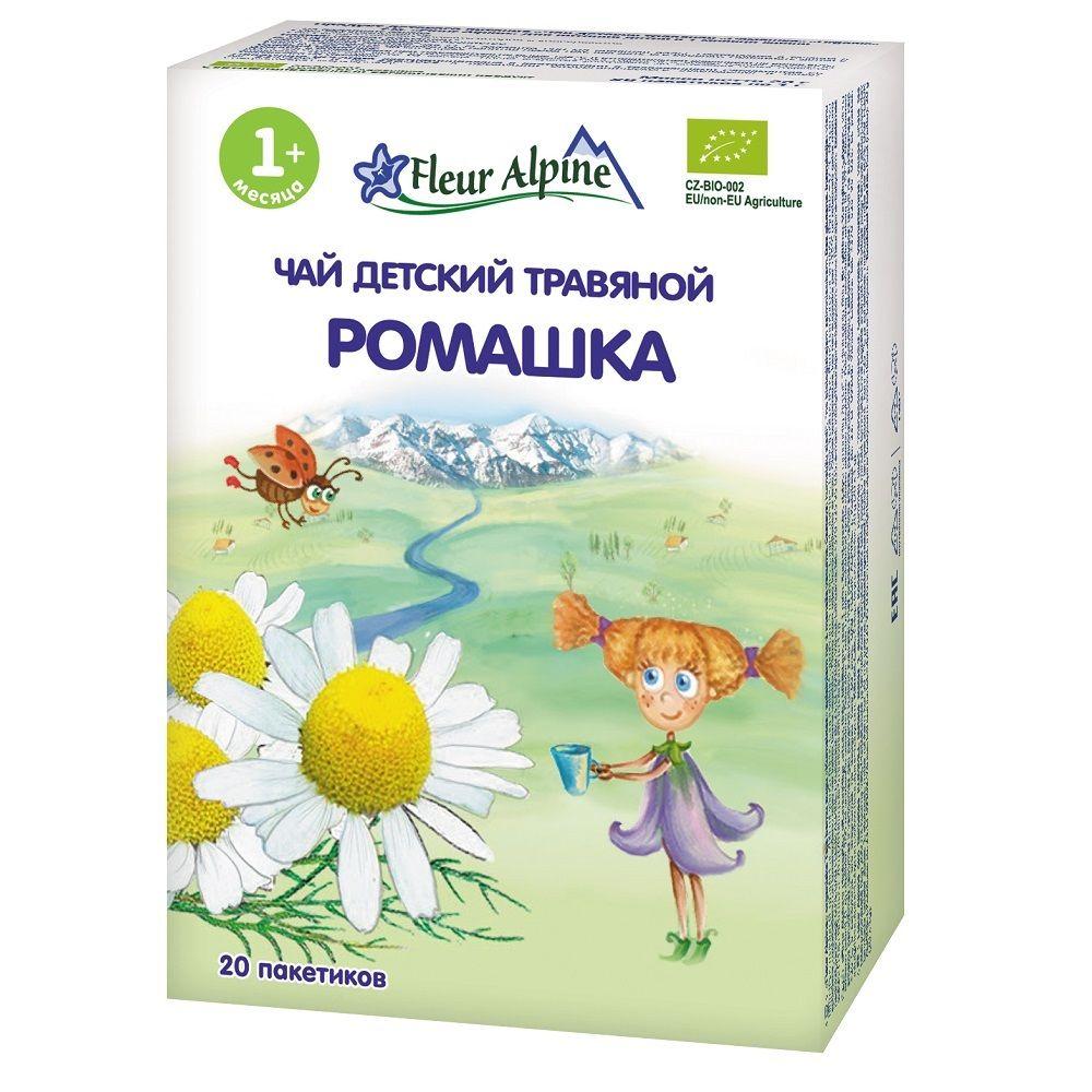 Fleur Alpine ORGANIC (ФА) Чай детский травяной РОМАШКА 1г №20+ложка (срок)