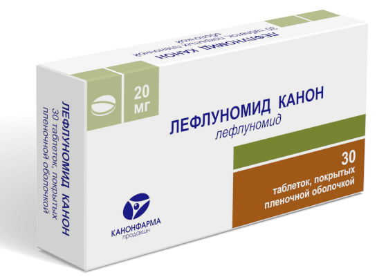 Лефлуномид Канон таб.п/о 20мг N30 (Р)#