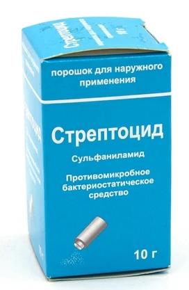 Стрептоцид порошок пакет 2г