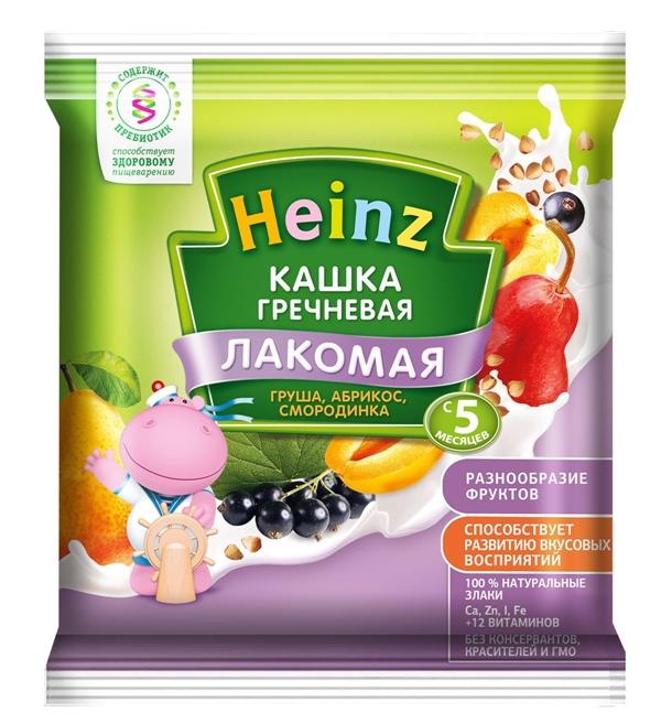 Heinz Лакомая Гречневая кашка с грушей, абрикосом и смородиной 30 г (5+)