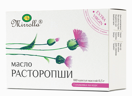 Масло расторопши капс. 300мг N100 (Р) Мирролла (ПТ)