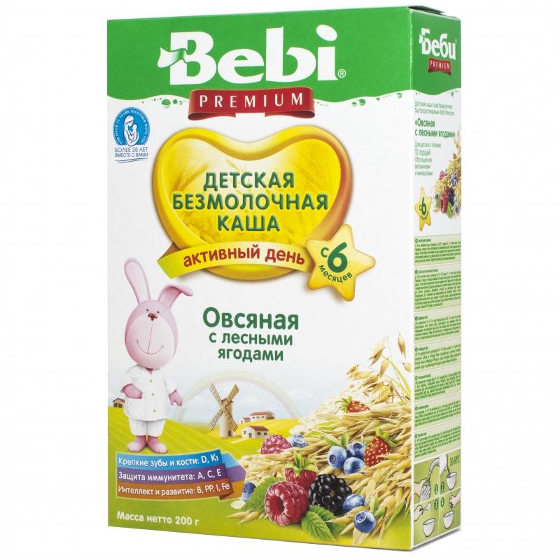Bebi Premium Каша Безмолочная Овсяная с лесными ягодами