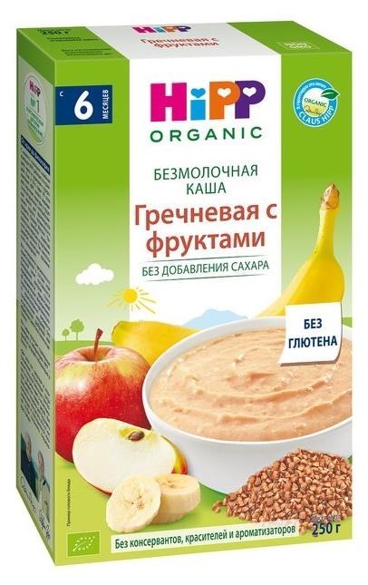 HiPP Безмолочная зерновая каша "Гречневая с фруктами" 250 г (6+)