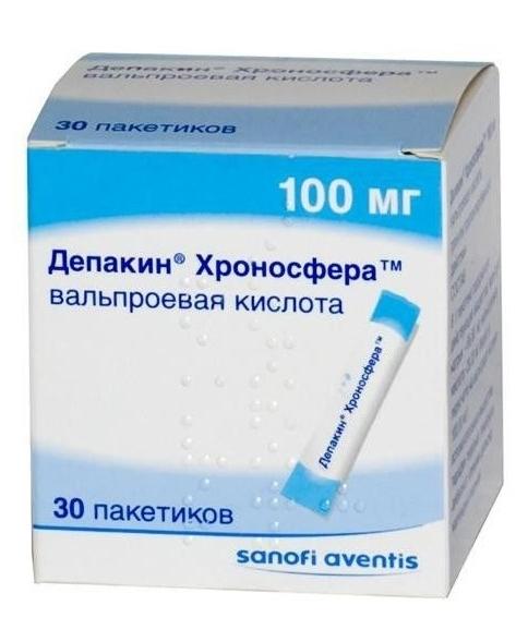 Депакин Хроносфера гран. 100мг N30 (Р)#