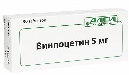 Винпоцетин-Алси таб. 5 мг: 30 шт.