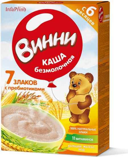 ВИННИ Каша б/мол.7 злаков 200г 6мес.(Р) (ДПИ)