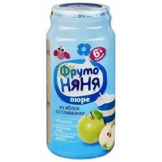 Фруто Няня Пюре из яблок со сливками