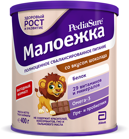 ПедиаШур Малоежка Спец.смесь (шоколад) 400г (1-10лет) (Р) (ПТ)