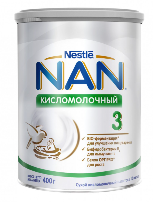 NAN 3 Кисломолочный детский напиток 400 г (12+)
