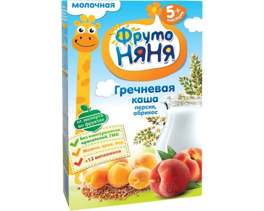 Фруто Няня молочная гречневая каша с персиком и абрикосом