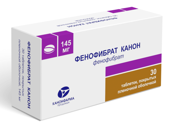 Фенофибрат Канон таб.145мг N30 (Р)#