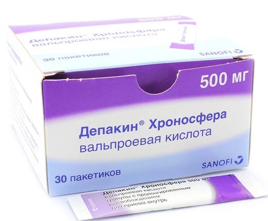 Депакин Хроносфера гран. 500мг N30 (Р)#