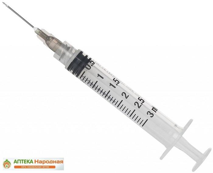 Шприц SF 3-х комп. 3мл 23G (0.6х30) (Р)