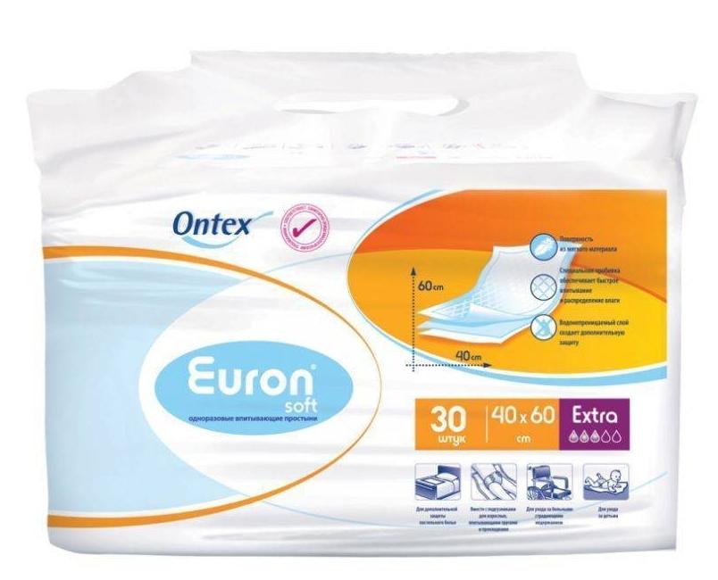 Простынь впитывающая Euron Soft 40х60см №30