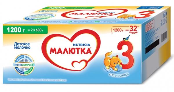 МАЛЮТКА 3 Детское молочко 1200г (с 12мес) (Р) (ДПИ)