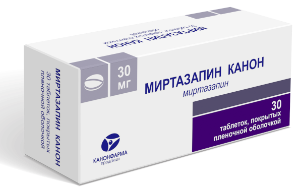 Миртазапин Канон таб. 30мг N30 (Р)