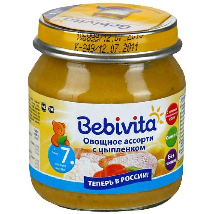 BEBIVITA Пюре Овощное ассорти с цыпленком