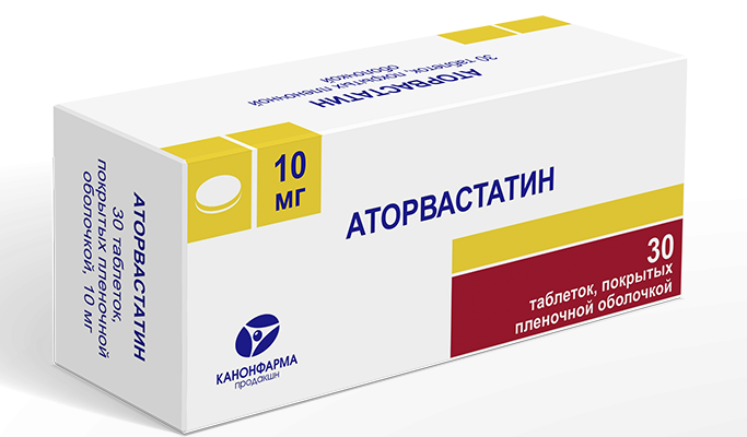 Аторвастатин таб. 10 мг: 30 шт.