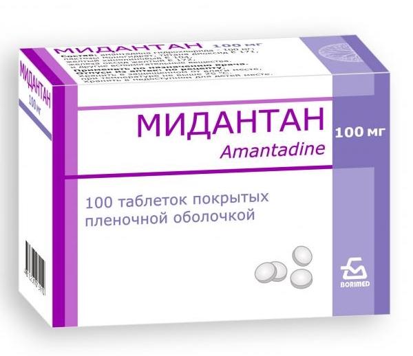 Мидантан таб.п/о 100мг N 100 (Р)#