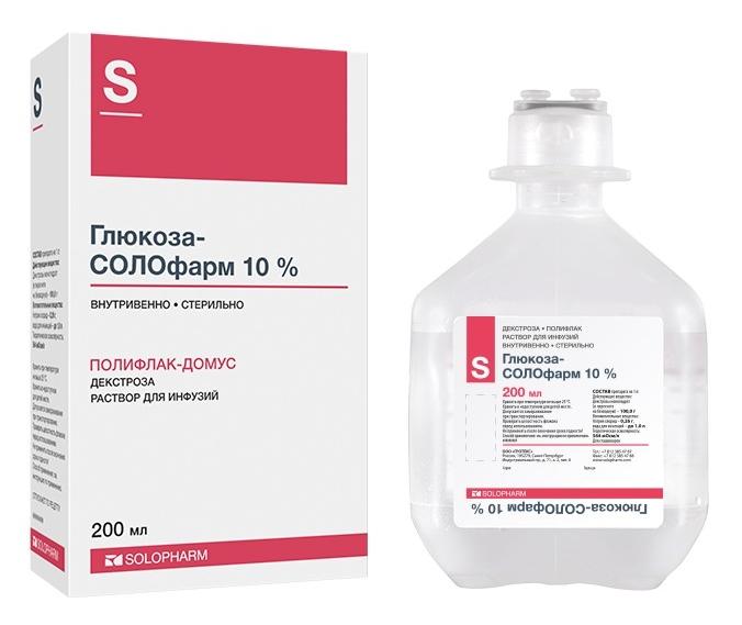 Р-р глюкозы-СОЛОфарм 5% 200мл пл.бут. (Гротекс) (Р)#