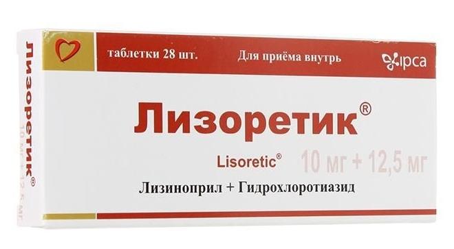 Лизоретик таб.10мг+12.5мг N28 (Р)