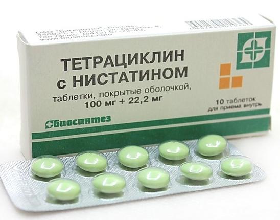 Тетрациклин с нистатином таб. N10 (Р)