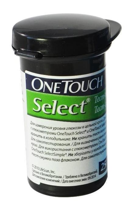 Тест-полоска к глюкометру One Touch Select №25