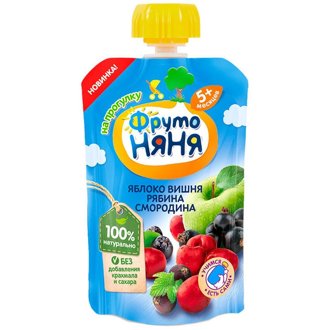 Фруто Няня Десерт Яблоко-вишня-рябина-черника