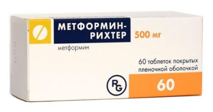 Метформин-Рихтер таб. 500 мг: 60 шт.