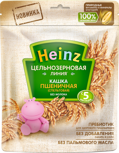 Heinz Цельнозерновая Линия Пшеничная кашка безмолочная