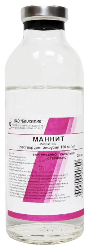Маннит раствор для инфузий 150 мг/мл 200мл