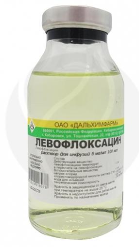 Левофлоксацин р-р инф. 0.5% 100мл  (Р)#
