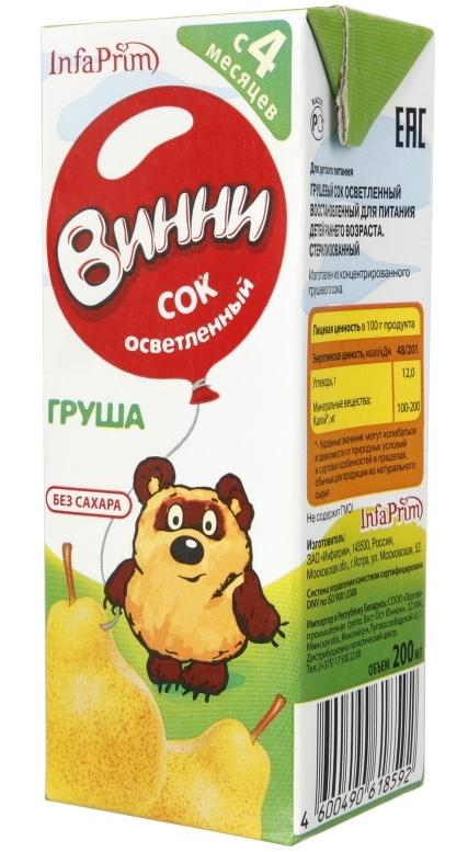 ВИННИ Сок груша осветленный