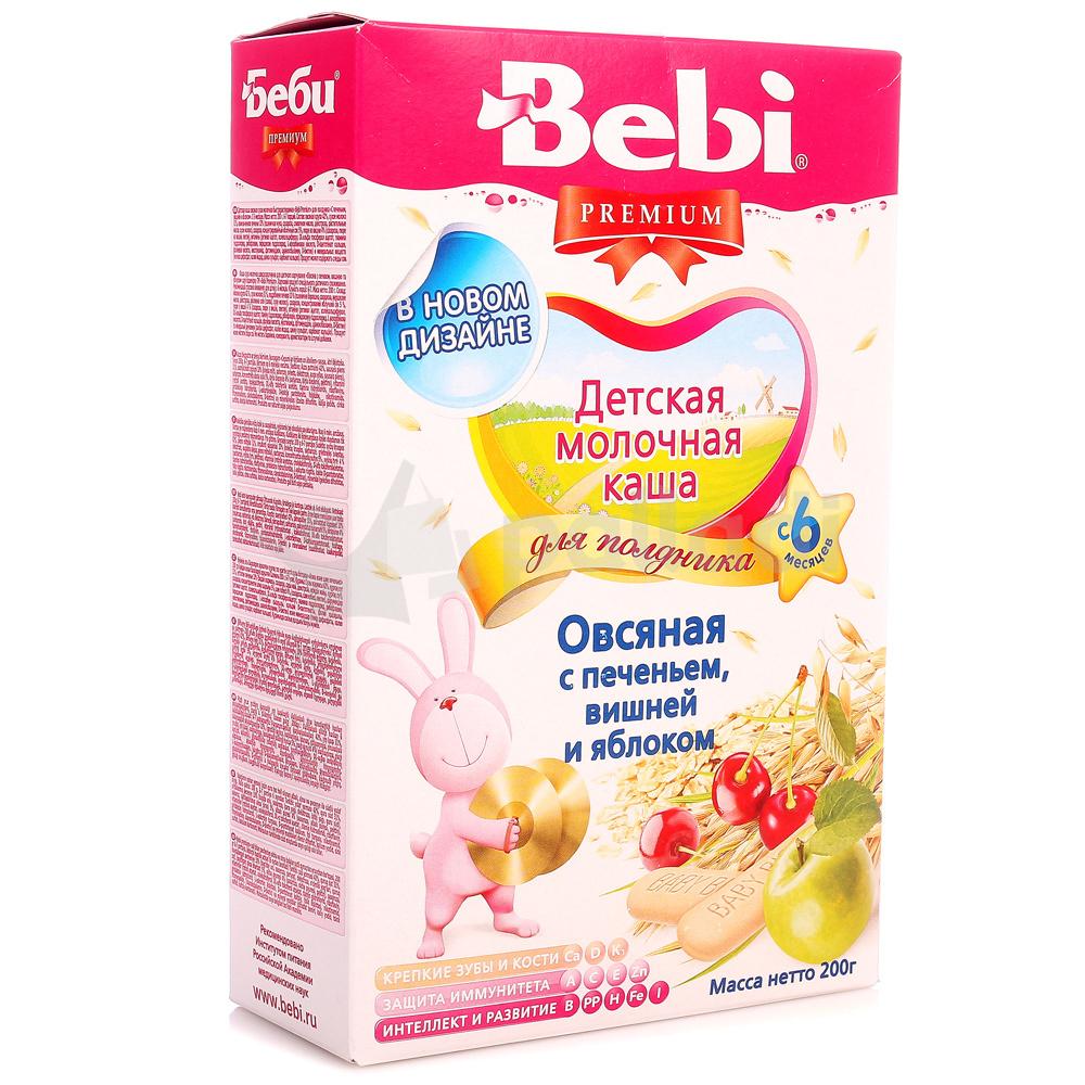 Bebi Premium Каша Молочная Овсяная Печенье-Вишня