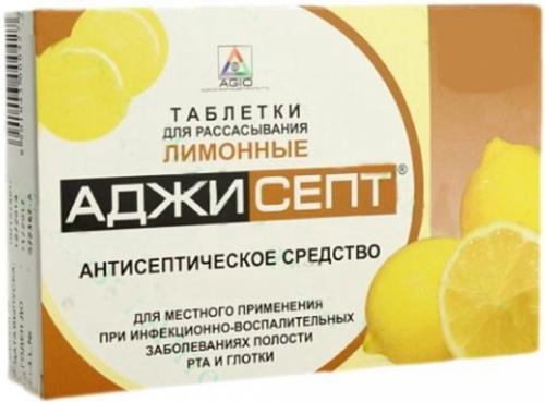 Аджисепт Лимон таб. для рассасывания: 12 шт.