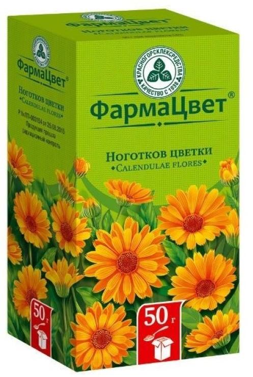 РС цветки ноготков (календула) 50г пачка (Р) (ПТ)