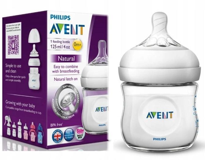 AVENT Бутыл. пласт.Natural 125мл N2 Ultra Soft 0+мес (SCF030/27) (Р)