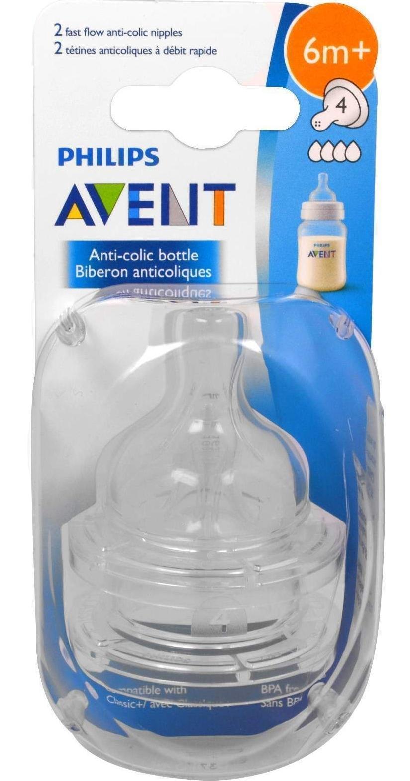 AVENT Classic+ Соска силиконовая быстрый поток № 2 (6+)