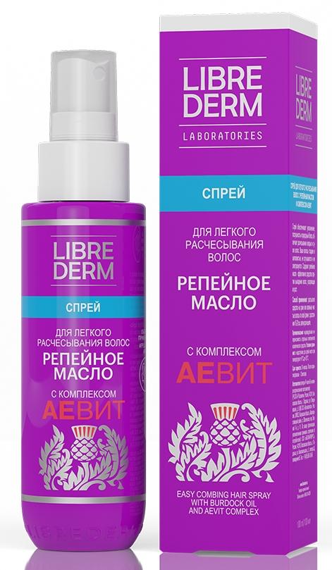 Librederm Репейное масло с комплексом Аевит Спрей для легкого расчесывания 100 мл