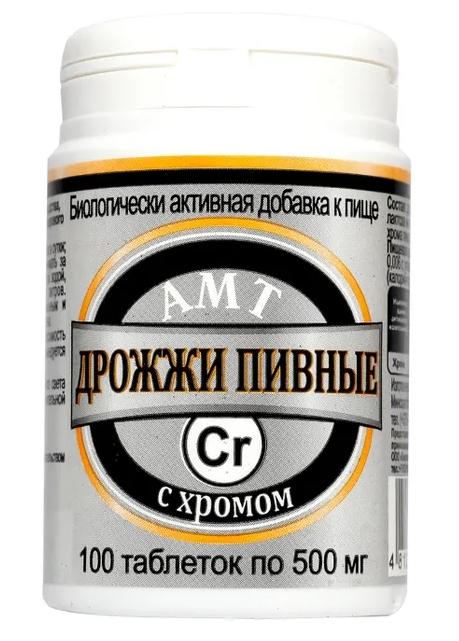 Дрожжи пивные-АМТ с хромом N100 (Р) (ПТ)